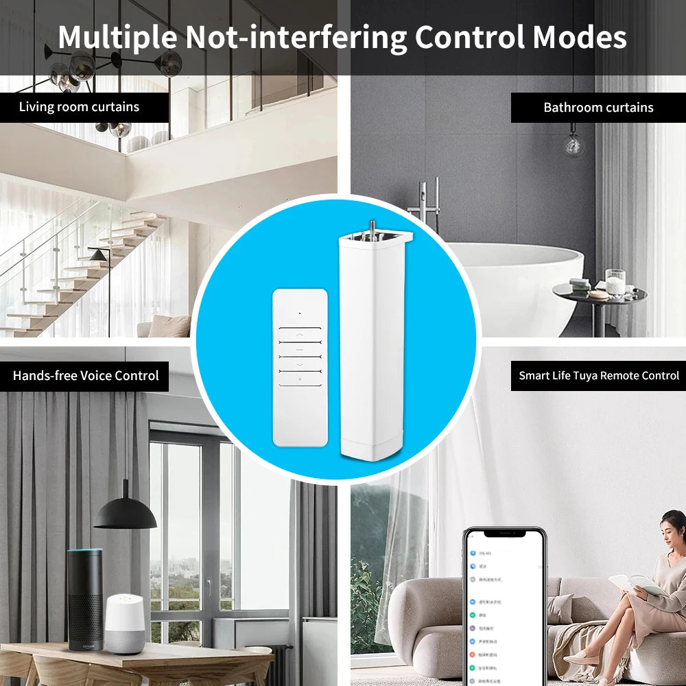 Smart Curtain Opener with Alexa & Google Home