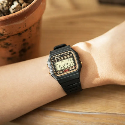 Casio F91W Series Fashionable Simple Retro Small Square LCD Display Waterproof Quartz Watch Trendy Versatile Electronic Watch
