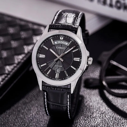 Casio MTP-1381L-1A/7A Date and Week Display Classic Pointer Quartz Watch Waterproof Simple Belt Business Men's Watch