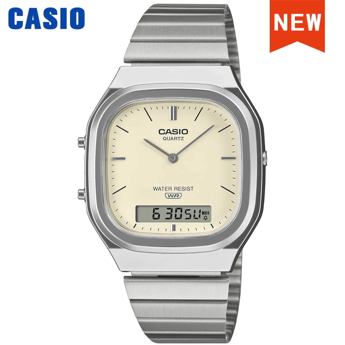 Casio Watch AQ-240E Series Unisex Retro Dual-Display Square Wrist Watch Relogio Masculino New for 2026