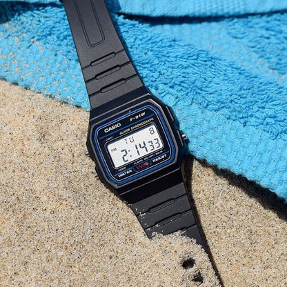 Casio F91W Series Fashionable Simple Retro Small Square LCD Display Waterproof Quartz Watch Trendy Versatile Electronic Watch