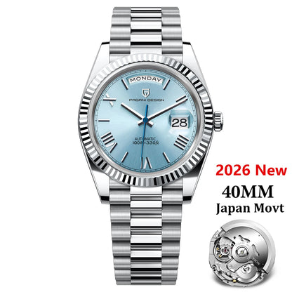 PAGANI DESIGN Rose Gold DD40 Luxury Automatic Watch For Men Mechanical Wristwatch Men Japan NH36A Movt Sapphire crystal 2025 New