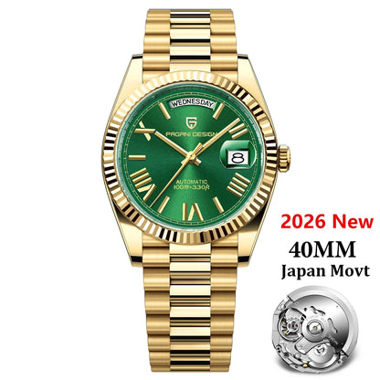 PAGANI DESIGN Rose Gold DD40 Luxury Automatic Watch For Men Mechanical Wristwatch Men Japan NH36A Movt Sapphire crystal 2025 New