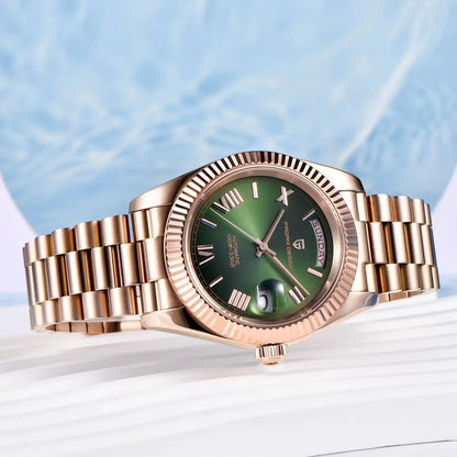 PAGANI DESIGN Rose Gold DD40 Luxury Automatic Watch For Men Mechanical Wristwatch Men Japan NH36A Movt Sapphire crystal 2025 New