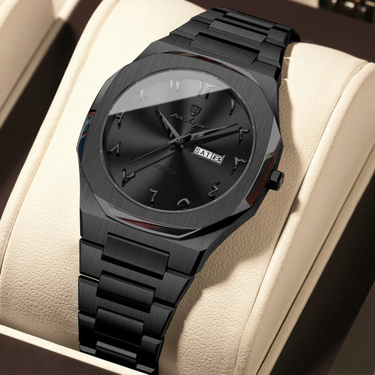 POEDAGAR Casual Watch For Woman Waterproof Luxury Elegant Week Date Women's Clock Ladies Watch Female Quartz Stainless Steel+Box