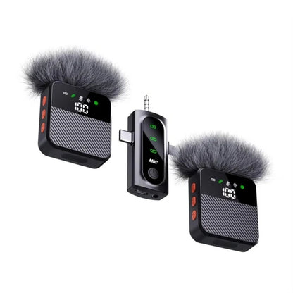 Wireless Lavalier Microphone for iPhone USB C Android Mini Lapel Mic with Noise Reduction for Vlog Video Recording Content Mic