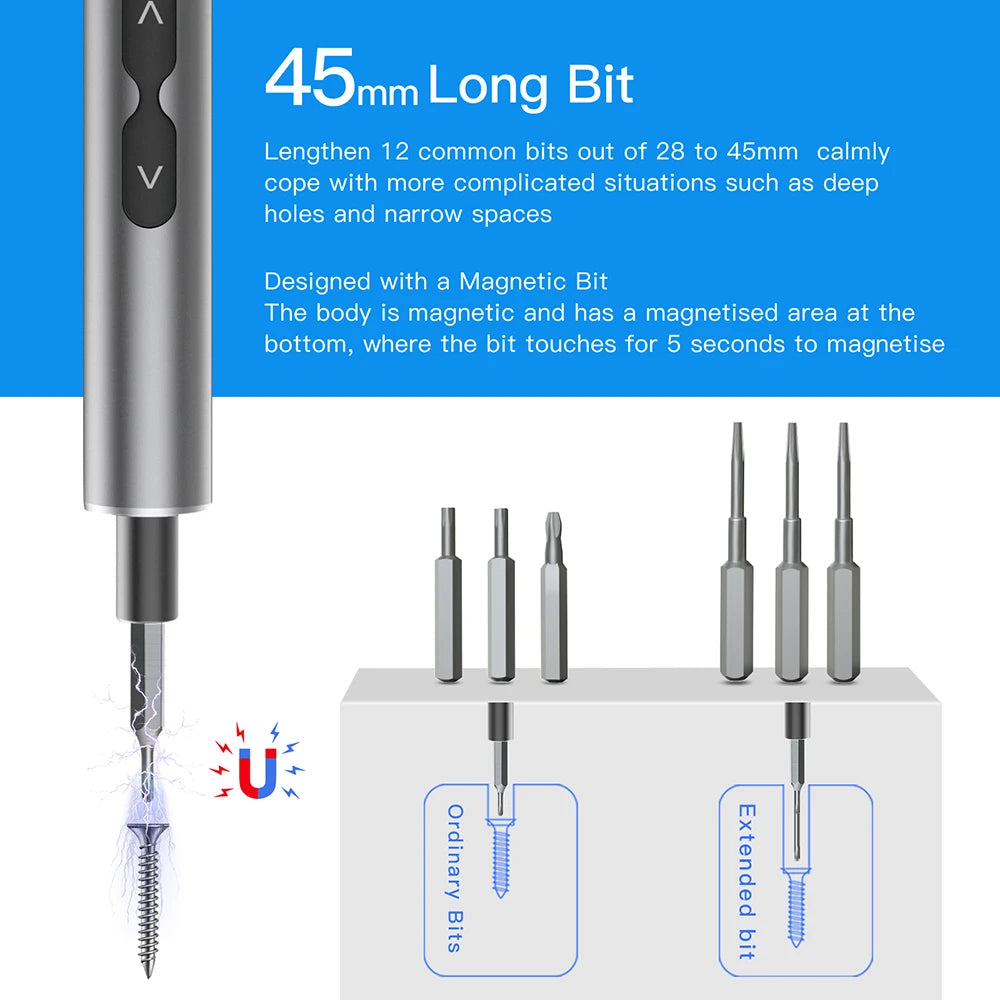 62-in-1 Rechargeable Precision Electric Screwdriver Kit