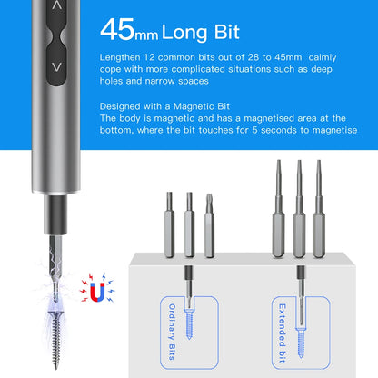 62-in-1 Rechargeable Precision Electric Screwdriver Kit