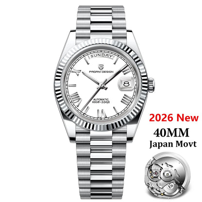 PAGANI DESIGN Rose Gold DD40 Luxury Automatic Watch For Men Mechanical Wristwatch Men Japan NH36A Movt Sapphire crystal 2025 New
