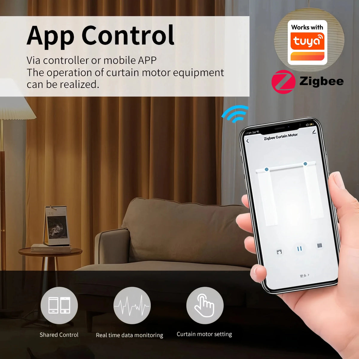 Smart Curtain Opener with Alexa & Google Home