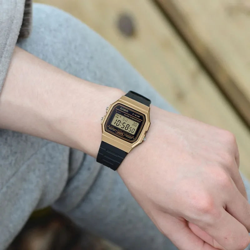 Casio F91W Series Fashionable Simple Retro Small Square LCD Display Waterproof Quartz Watch Trendy Versatile Electronic Watch