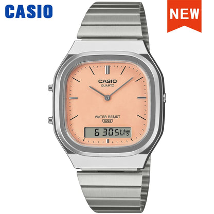 Casio Watch AQ-240E Series Unisex Retro Dual-Display Square Wrist Watch Relogio Masculino New for 2026
