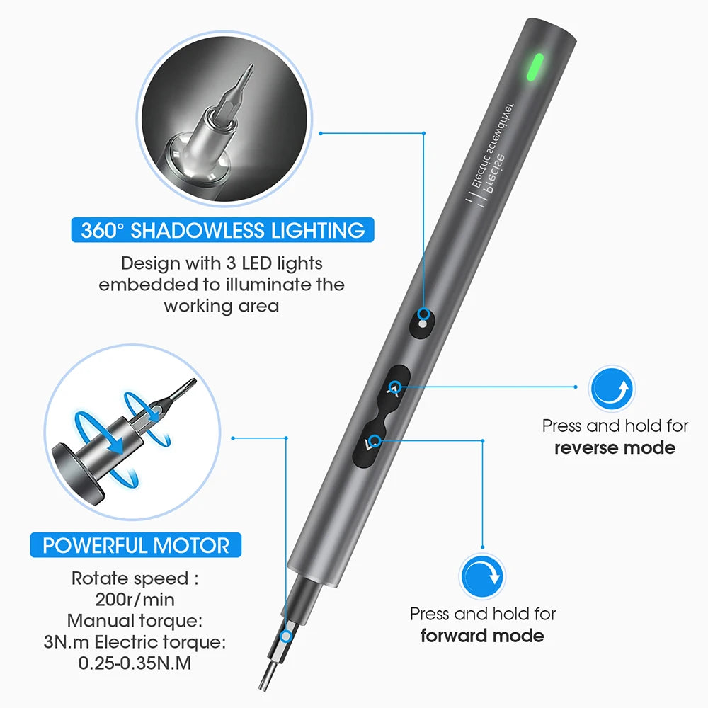 62-in-1 Rechargeable Precision Electric Screwdriver Kit